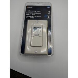 Woods 59018 Digital In-Wall Timer 7 Day Programmable‎ Switch Almond NEW